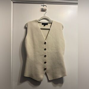 Zara- Cream Button-Up Vest